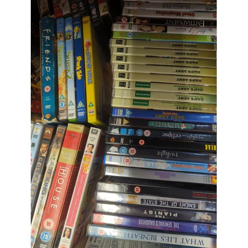 579 - 2 boxes of mixed DVDs inc 'House' series