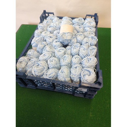 600 - 50x 25gm balls of baby blue yarn