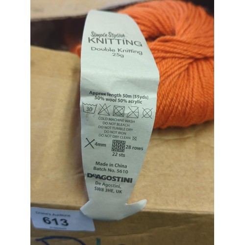 613 - 44 x 25gms orange donuts yarn