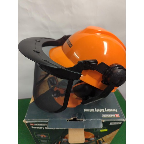 627 - Parkside Forestry safety helmet with ear defenders, 