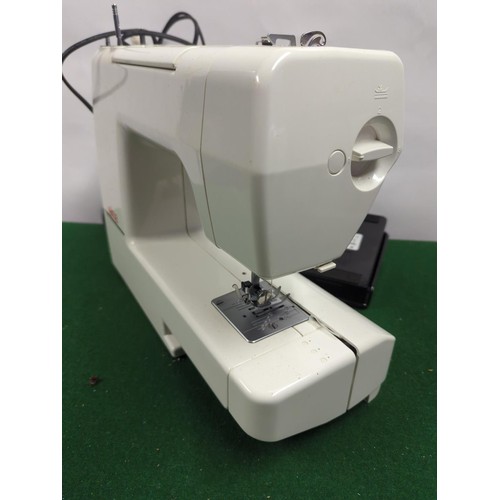 666 - Elna 2100 electric sewing machine with pedal and lead