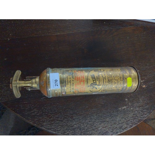 270 - Vintage Pyrene fire extinguisher with other pumps  etc