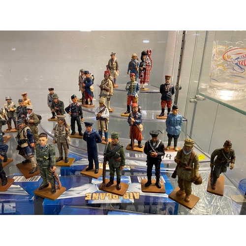 114A - Total of 73 Delprado hand painted world soldiers, most named with position, regiment and number.