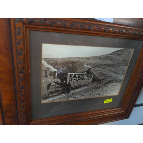 500 - 2 well framed antiquarian photographs of Snowdon & Snowdon Railway. 37cm x 31cm