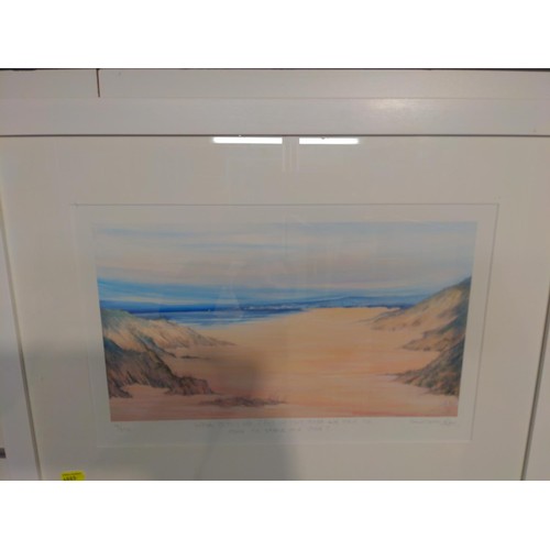 503 - Emma Carter signed ltd ed print of a beach scene 59 x 44cm