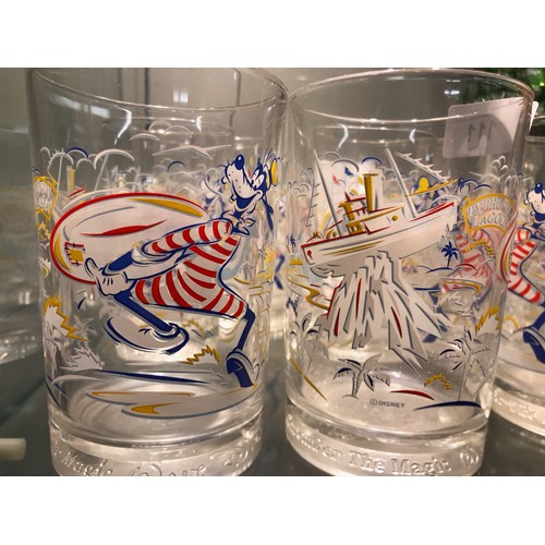 111 - 12 Disney World 25th anniversary year 2000 Typhoon Lagoon glasses from MacDonalds along with 3 hock ... 