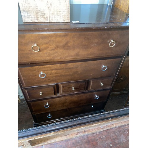 529 - Stag Minstrel 7 drawer chest. W82cm D47cm H112cm 