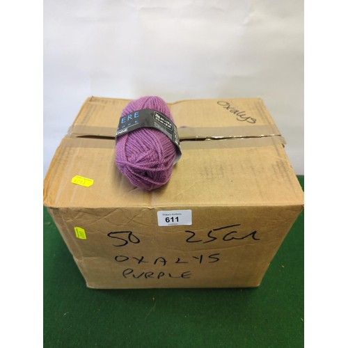 216 - Approx 50 x 25gms Oxalys Purple yarn