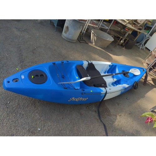 113 - Feel Free kayak with paddle and seat L294cm