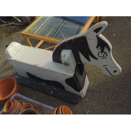 119 - Wooden horse, possibly off children's carnival ride