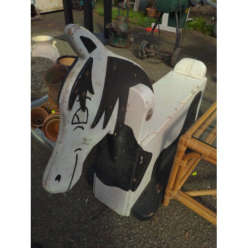 119 - Wooden horse, possibly off children's carnival ride