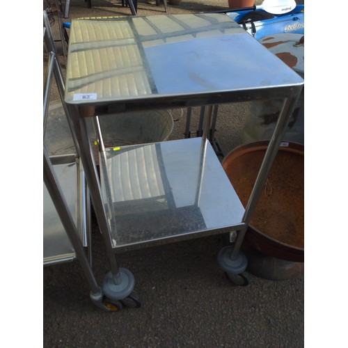 82 - Stainless steel wheeled trolley