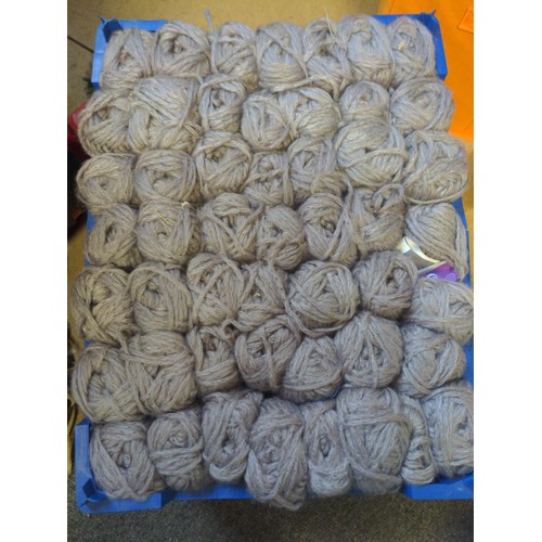 221 - Approx 50 x balls of antique slate 25g balls of yarn