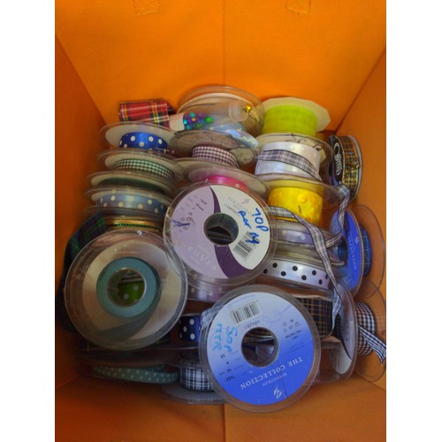 223 - Quantity of ribbons, thread and other craft items