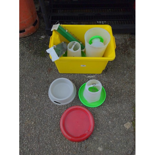 52 - Plastic chicken feeders etc.