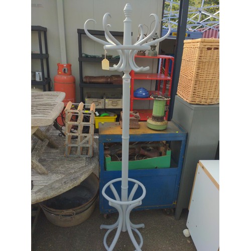 105 - Grey painted coat stand