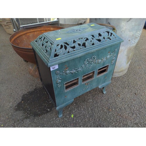 80 - French style wood burner with enamel effect 