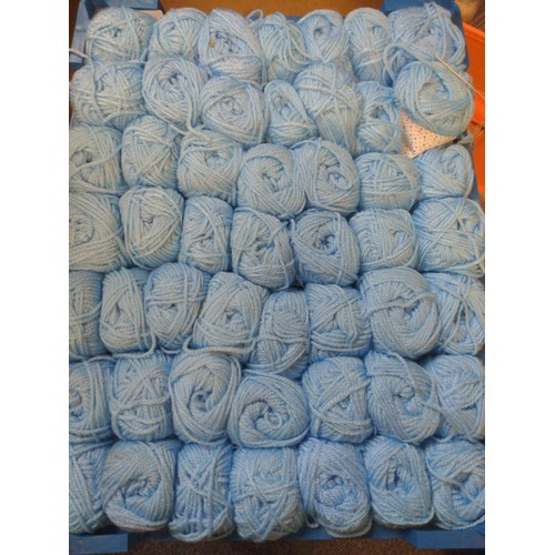 220 - Approx 50 x balls of 25g light blue yarn 