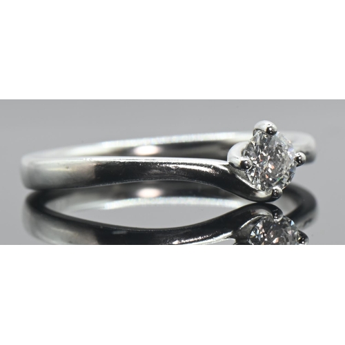 220 - Platinum and diamond solitaire ring, the diamond approximately 0.25 carat, size N1/2, gross weight 3... 