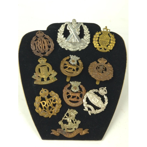 358 - Collection of twenty one military badges including Cameron Highlanders of Canada and various British... 