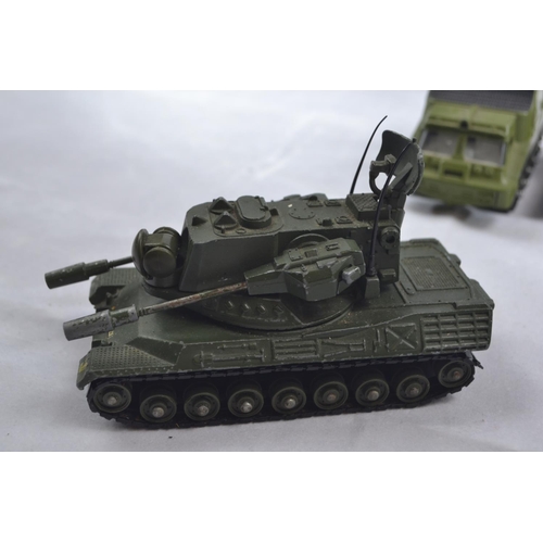 371 - Collection of military vehicles Inc Dinky & Corgi, Dinky Chieftain tank 155mm mobile gun, Dinky ... 