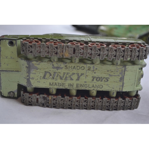 372 - Collection of military toy vehicles Inc. Corgi & Dinky Tanks, planes, guns + other vehicles