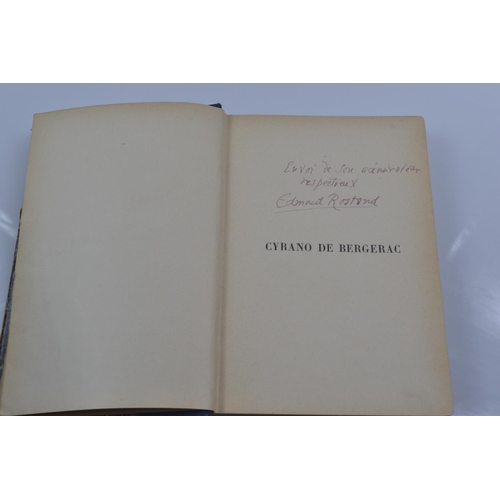 472 - Cyrano De Bergerac,1898 copy, signed Edmond Rostand. 'en voi de sou (???) respectueux' Edmond Rostan... 