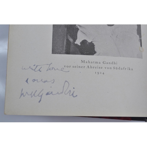 474 - Signed, Mahatma Gandhi book (German). 'Romain Rolland- Mahatma Gandhi', pub. Rotapfel-Verlag, 1923. ... 