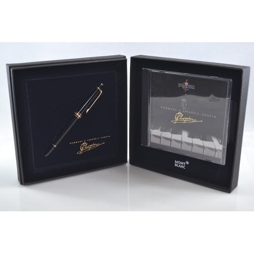 477 - Mont Blanc fountain pen, Homage A Frederic Chopin, with service guide, boxed. In new and unused cond... 