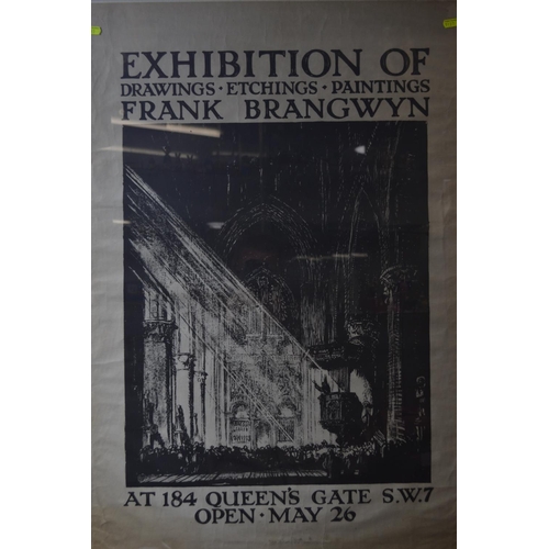 423A - Frank Brangwyn -Screen print exhibition poster. 88cm x 92cm