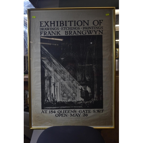 423A - Frank Brangwyn -Screen print exhibition poster. 88cm x 92cm