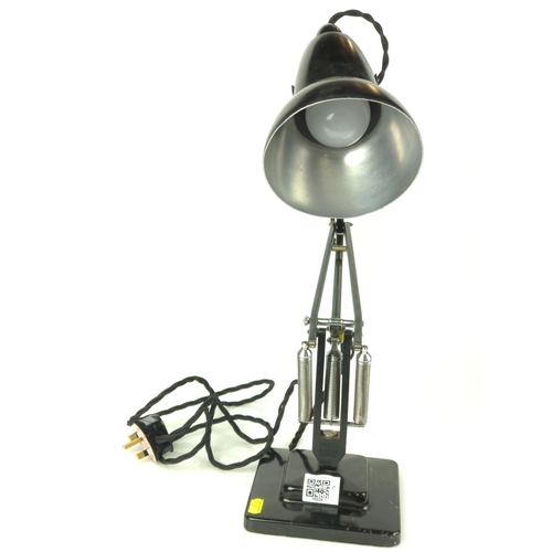 457 - Herbert Terry and Sons Ltd. two step Anglepoise lamp in black finish.