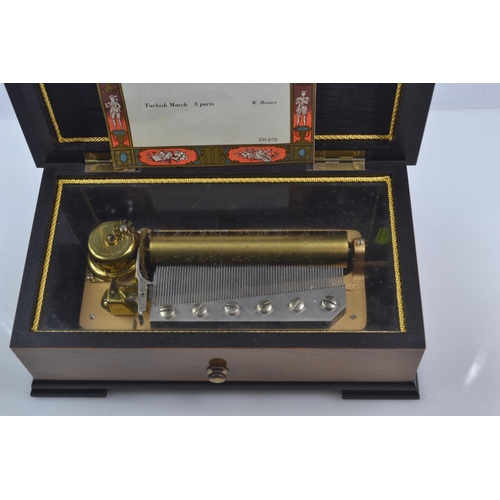 459 - Reuge Sainte-Croix keywind cylinder music box, playing 'Turkish March 3 parts W. Mozart', numbered C... 