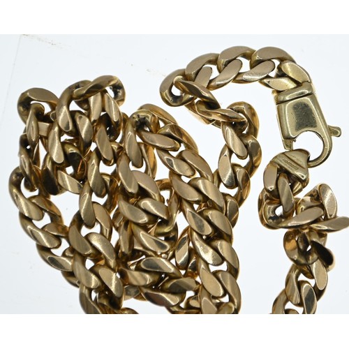 55 - 9ct gold chain, circumference 56cm, gross weight 63 grams