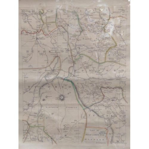 468 - Two Maps of Devon/Dartmoor and part Cornwall by Benjamin Donn 1765