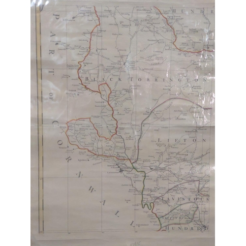 468 - Two Maps of Devon/Dartmoor and part Cornwall by Benjamin Donn 1765