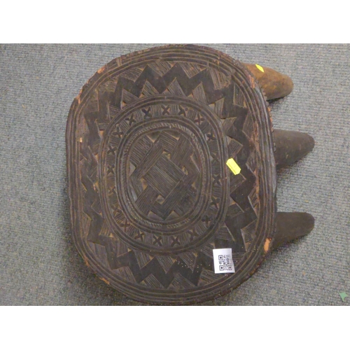 497 - Nine legged Nigerian Nupe stool. W40 D36 H25.5 cm