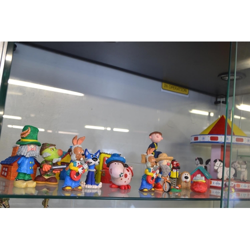 504 - Large collection of The Sugarlump Studio hand painted magic roundabout characters, buildings and rou... 