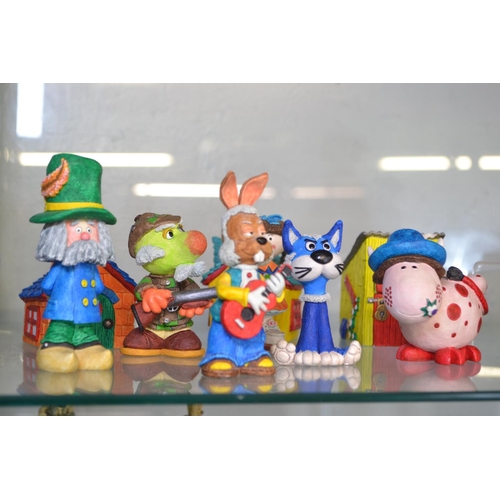 504 - Large collection of The Sugarlump Studio hand painted magic roundabout characters, buildings and rou... 