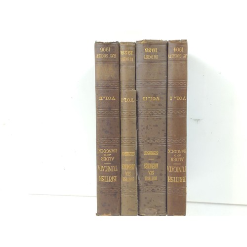 465 - Seven antiquarian natural history books inc. British Tunicata Vols. I and II by Alder and Hancock, 1... 