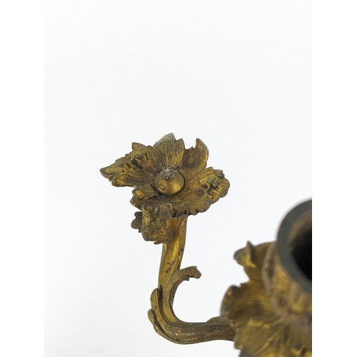 445 - Pair of gilt metal figural candelabra, height 38cm approx