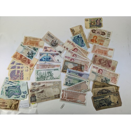 373 - Collection of 60 European and Scandinavian banknotes, including WWII