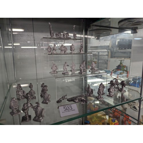 503 - Collection of unpainted fantasy figures.