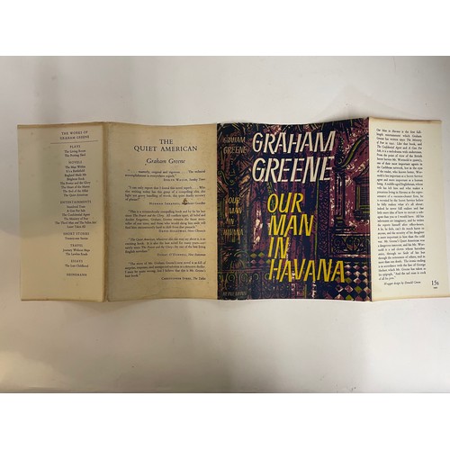 475 - 'Our Man in Havana' by Graham Greene, first edition, pub. Heinemann, 1958. Dust jacket and book in g... 