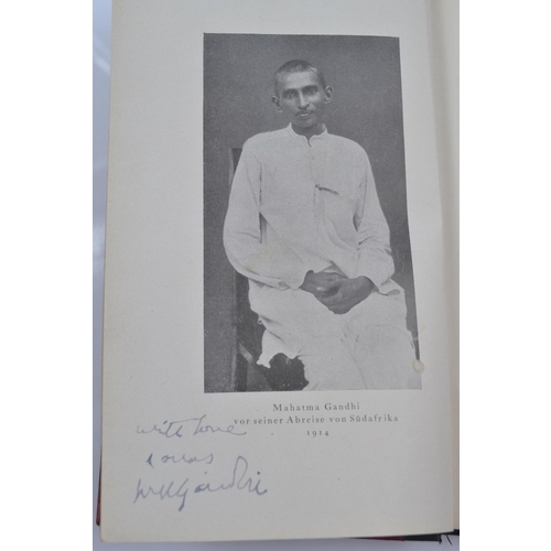 474 - Signed, Mahatma Gandhi book (German). 'Romain Rolland- Mahatma Gandhi', pub. Rotapfel-Verlag, 1923. ... 