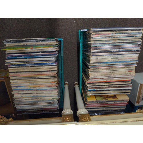 171 - Four crates of long playing vinyl albums inc, Shakin Stevens, Bryan Adams, Incantation, David Essex ... 