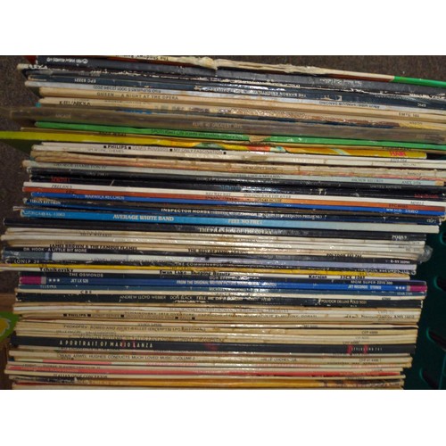 171 - Four crates of long playing vinyl albums inc, Shakin Stevens, Bryan Adams, Incantation, David Essex ... 