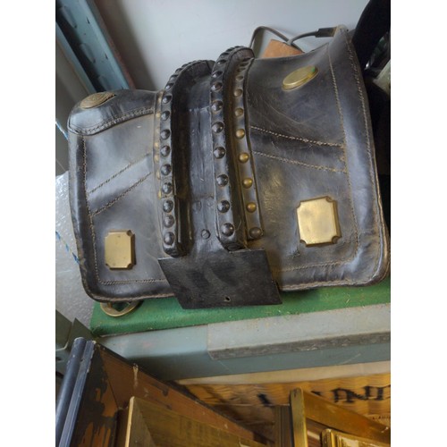 203 - 1 x horse saddle + 2 x cartridge belts + 1 x horse saddle/carrier