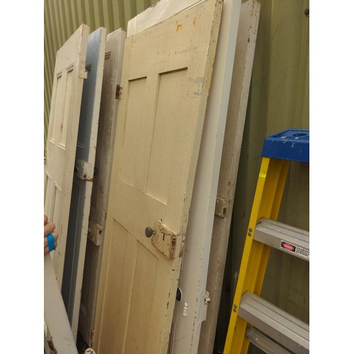 279 - Four internal painted doors. H209 W87 cm