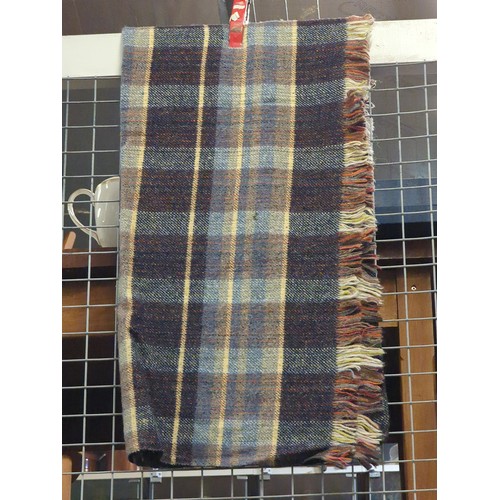 930 - Highland tweed check blanket 100% wool W175 X 130 CM approx